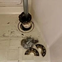 画像1635：ユニットバス　シャワーカーテン　簡単に落とせます。