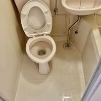 画像1693：ユニットバス　シャワーカーテン　簡単に落とせます。
