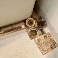 画像1721：ユニットバス　シャワーカーテン　簡単に落とせます。
